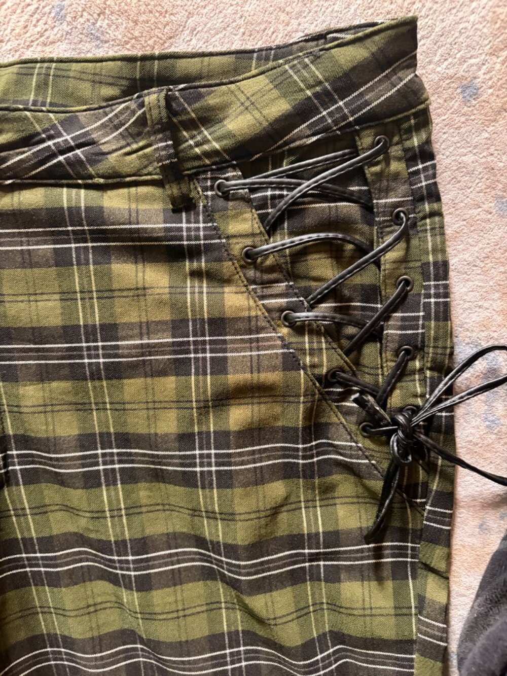 KILLSTAR Stretch Trousers - Dark Canopy - Plus Size - Picture 4 of 4